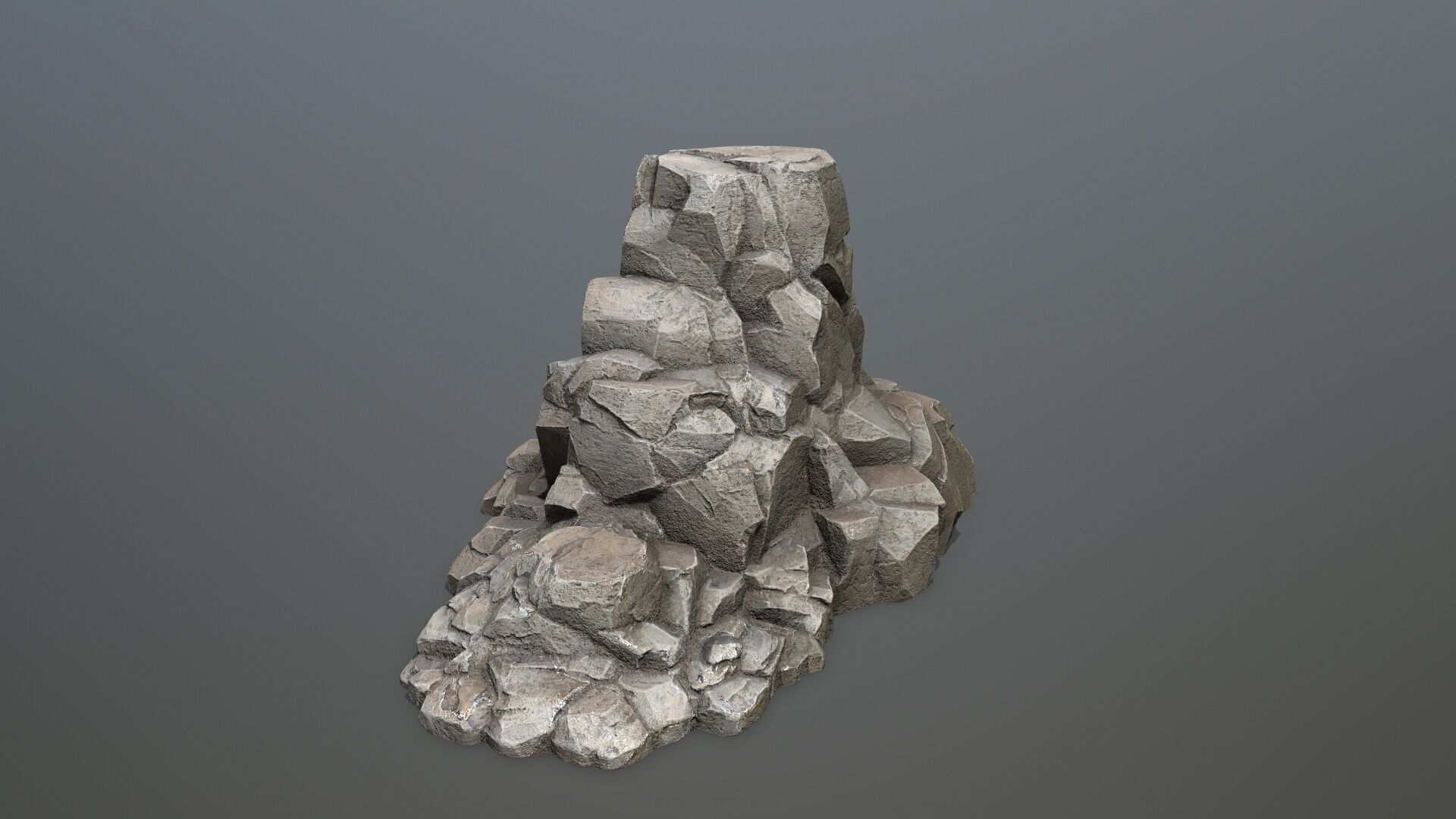 cliff rocks Low-poly 3D model_7