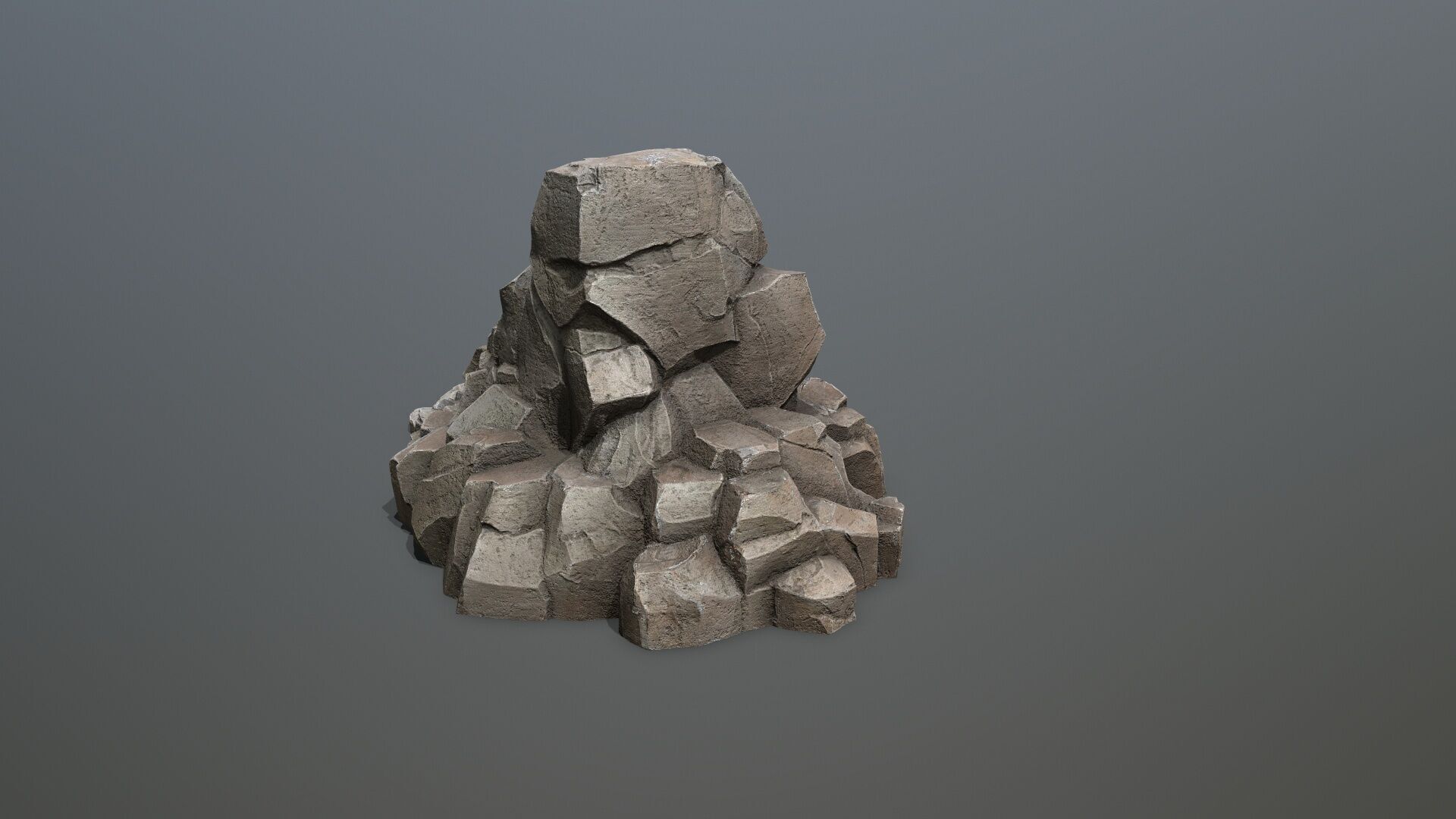 cliff rocks Low-poly 3D model_4
