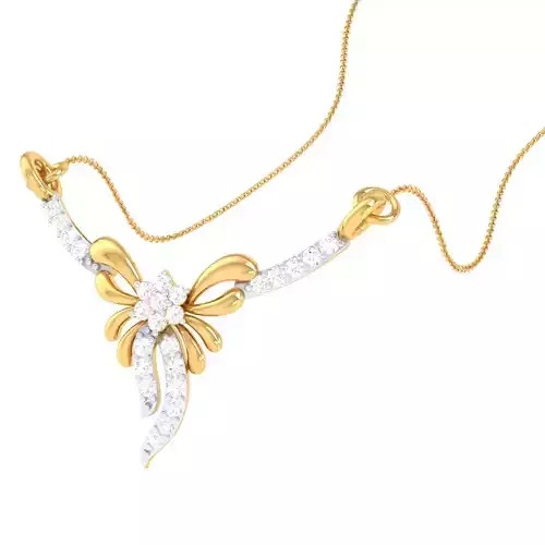 3D Printable Cad jewelry design of Lady diamond Pendant