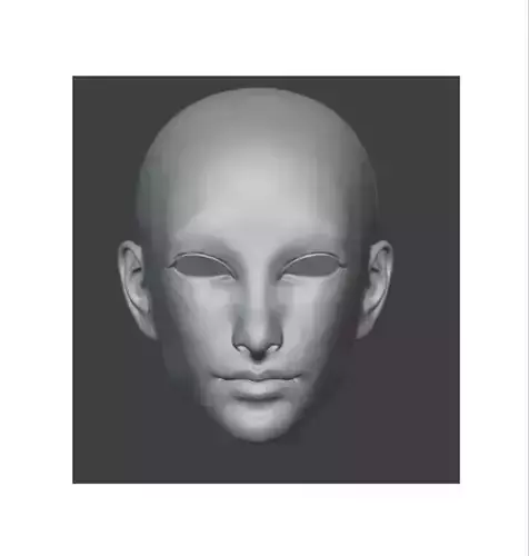 3d model Asian Man head for bjd doll for 3d printing STL OBJ