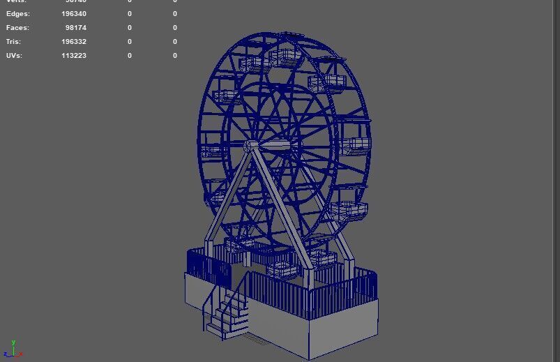 Abandoned Ferris Wheel 3D model_13