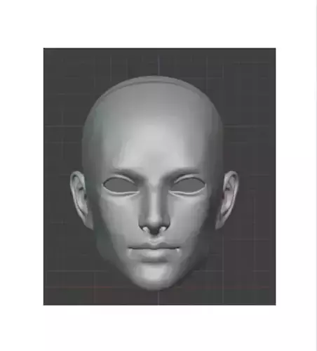 3d model Man head for bjd doll for 3d printing STL OBJ