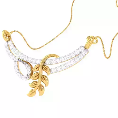 3D Printable Cad jewelry design of Lady diamond Pendant