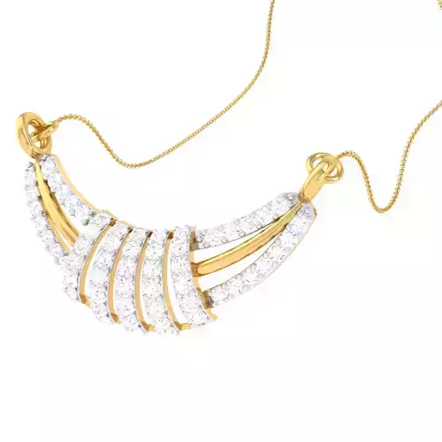 3D Printable Cad jewelry design of Lady diamond Pendant