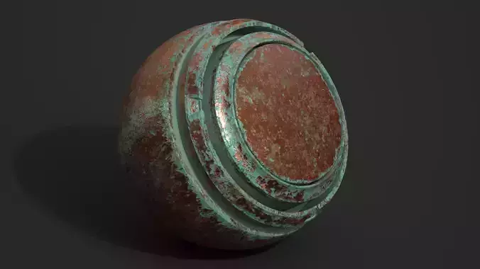 Rusty Oxidized Copper Smart Material