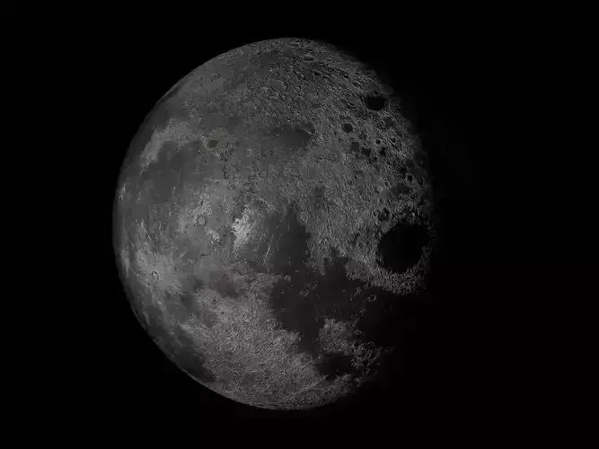 Moon Realistic planet satelite space