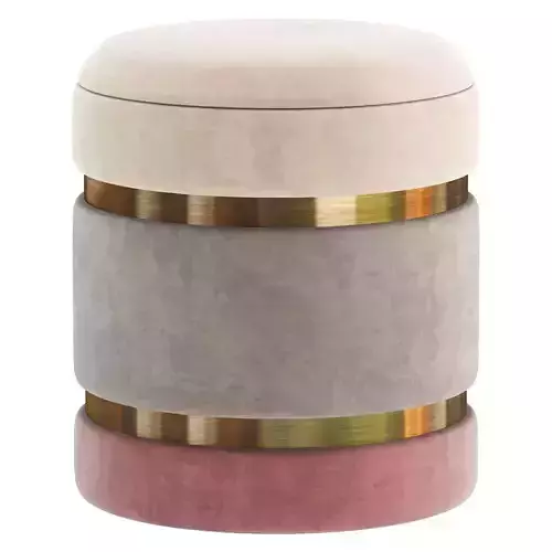 Pouf with a lid in white and gray By inmyroom