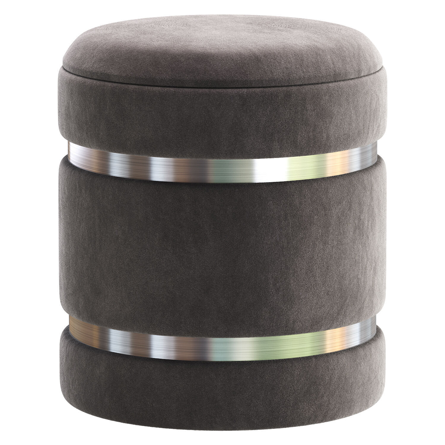 Pouf with a lid in white and gray By inmyroom 3D model_5