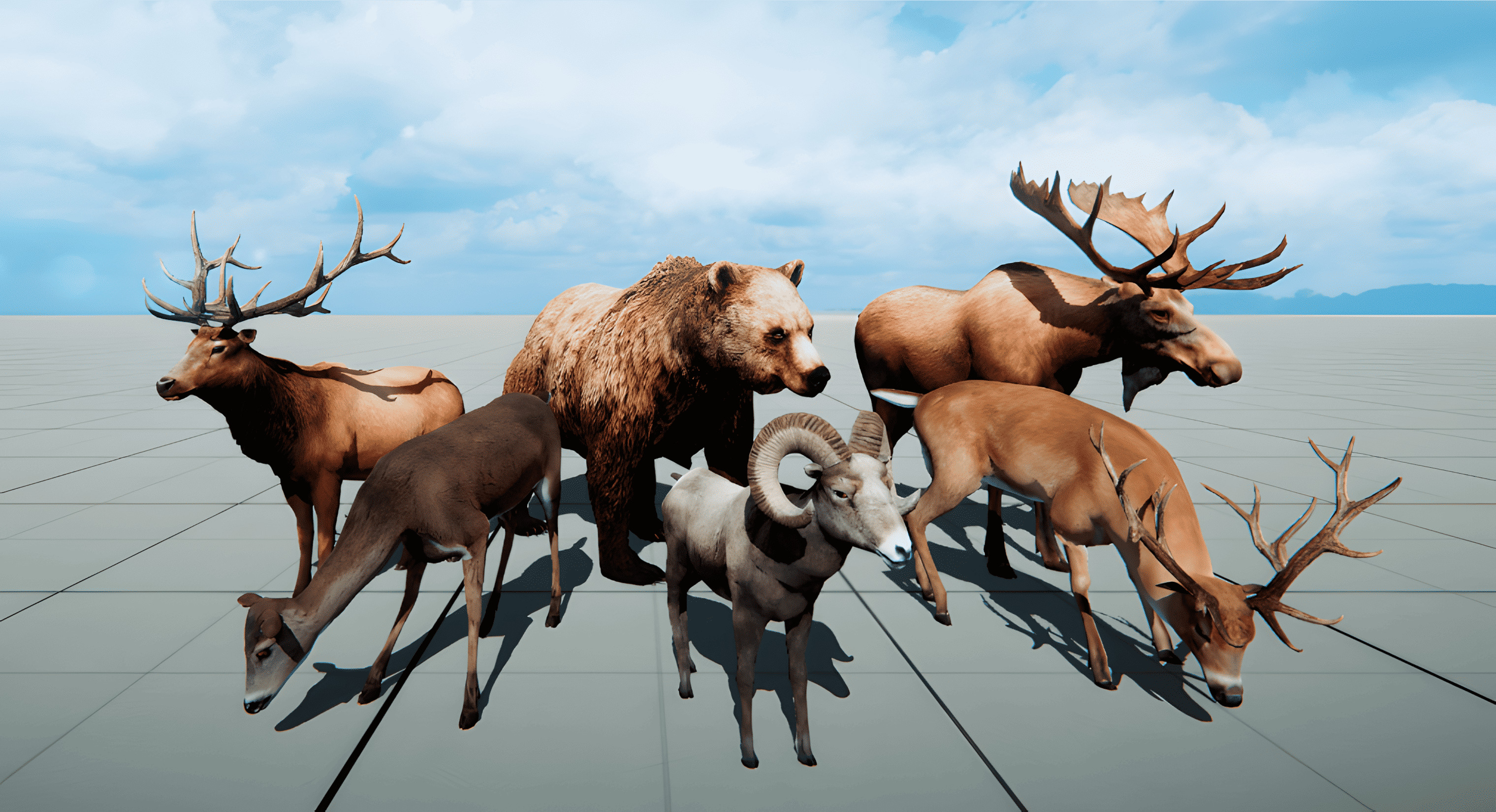 Realistic Animals PACK Low-poly 3D model_7