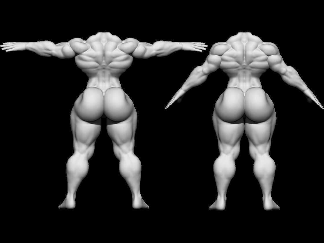 Stylized Female Base Mesh 3 3D model 3D model_1