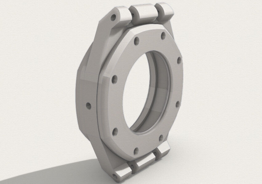 Octagon watch case for NH35 3D print model_7