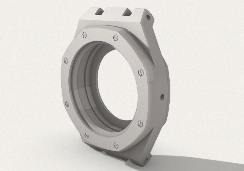 Octagon watch case for NH35 3D print model_6