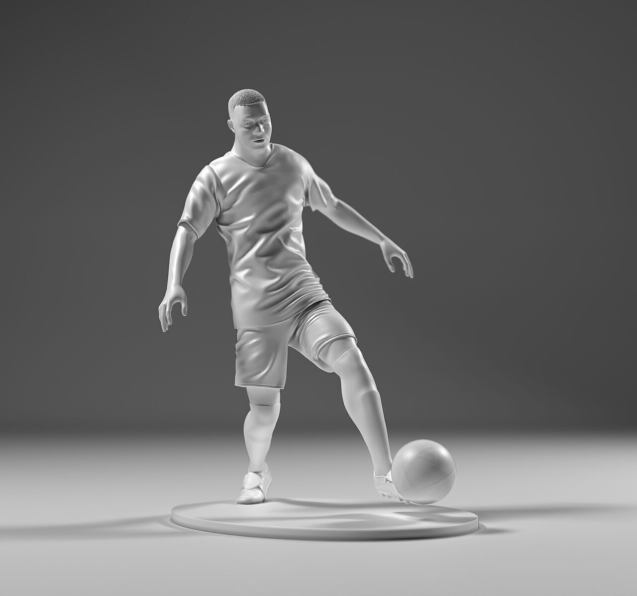 Footballer 05 Footstrike 03 Stl 3D print model_1