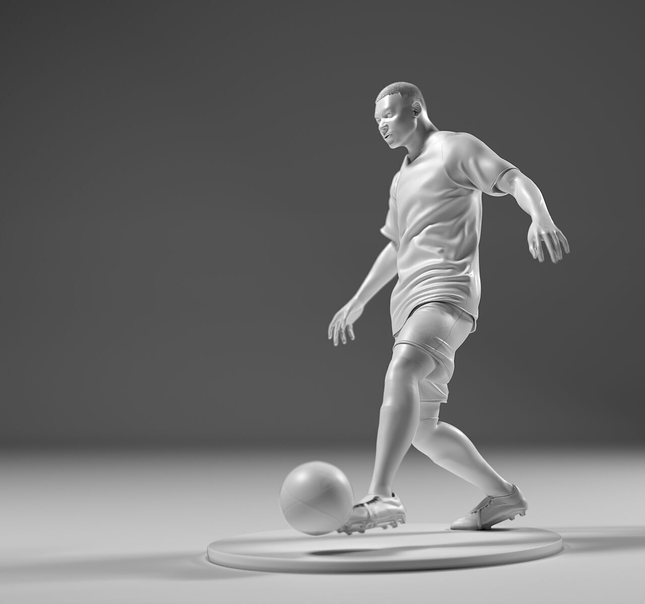Footballer 05 Footstrike 03 Stl 3D print model_2