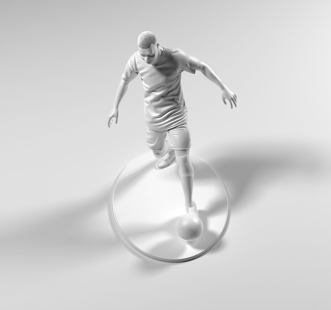 Footballer 05 Footstrike 03 Stl 3D print model_7