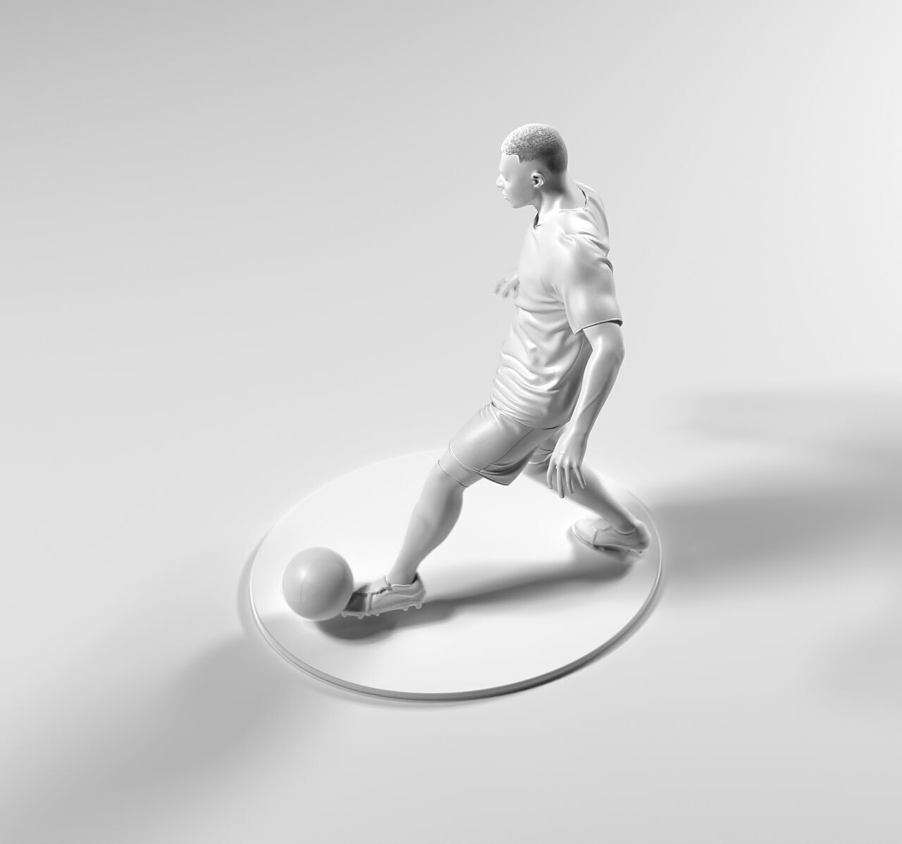Footballer 05 Footstrike 03 Stl 3D print model_8