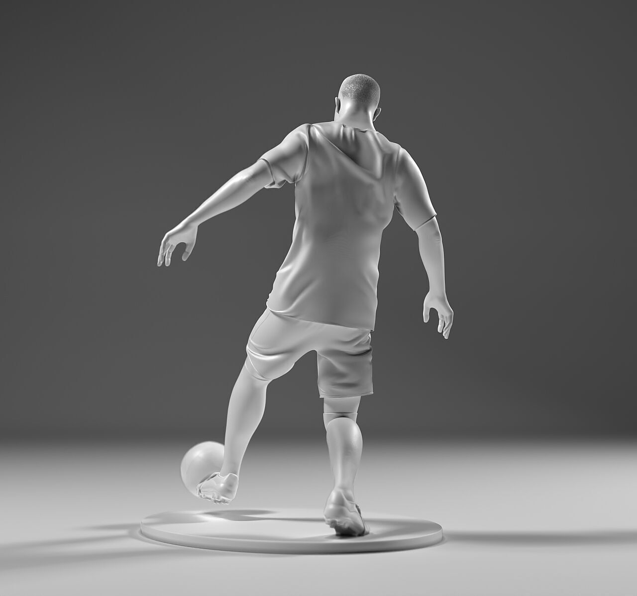 Footballer 05 Footstrike 03 Stl 3D print model_4
