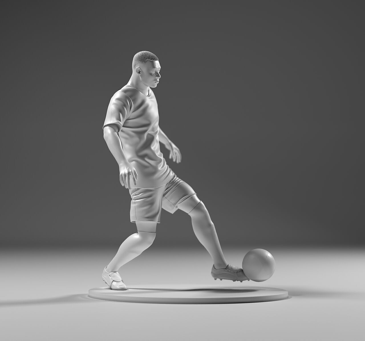 Footballer 05 Footstrike 03 Stl 3D print model_6