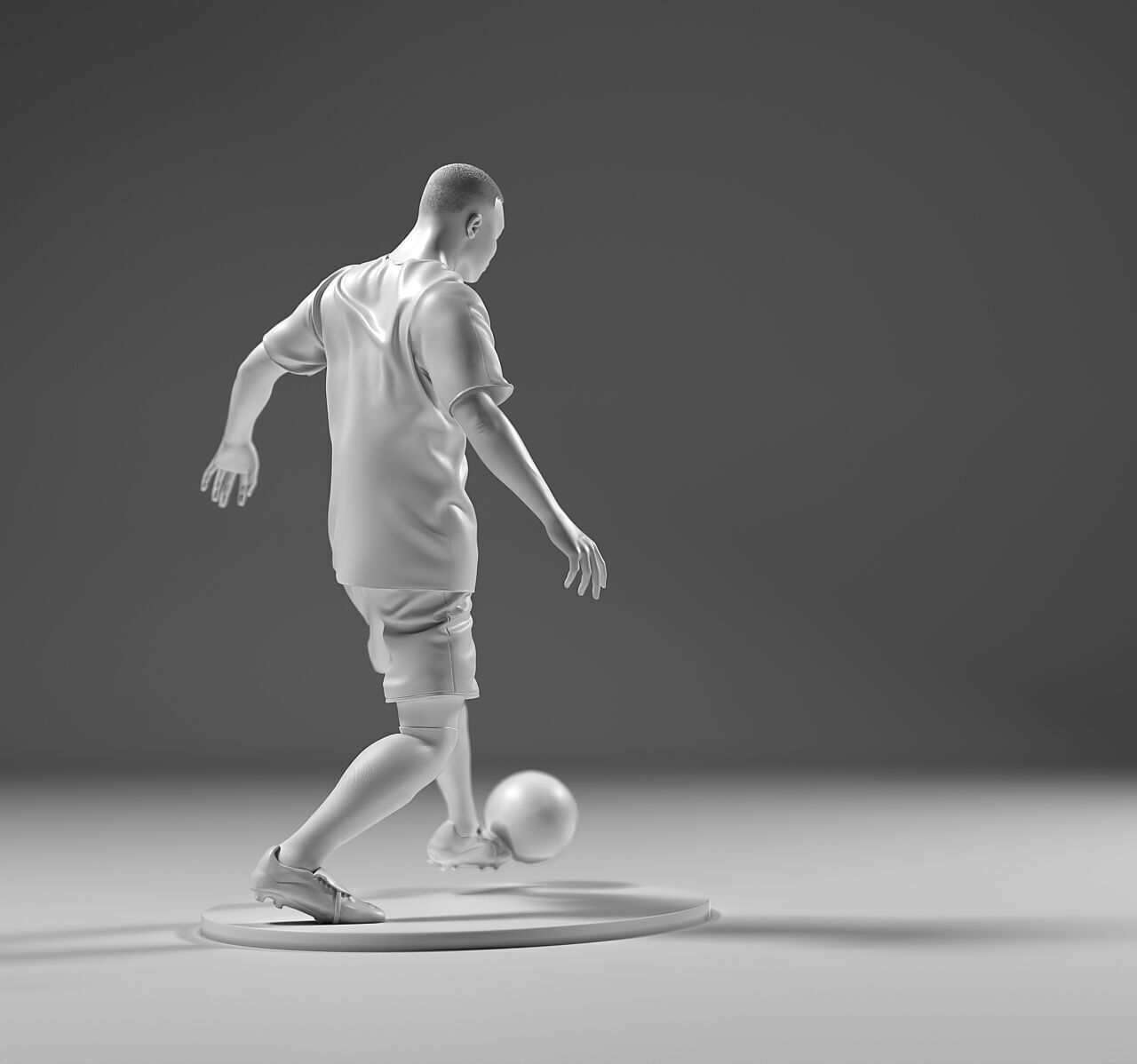 Footballer 05 Footstrike 03 Stl 3D print model_5
