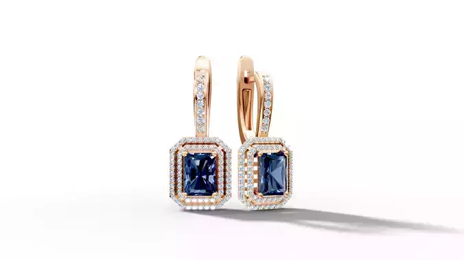 Earrings 3d model printable 3D print model