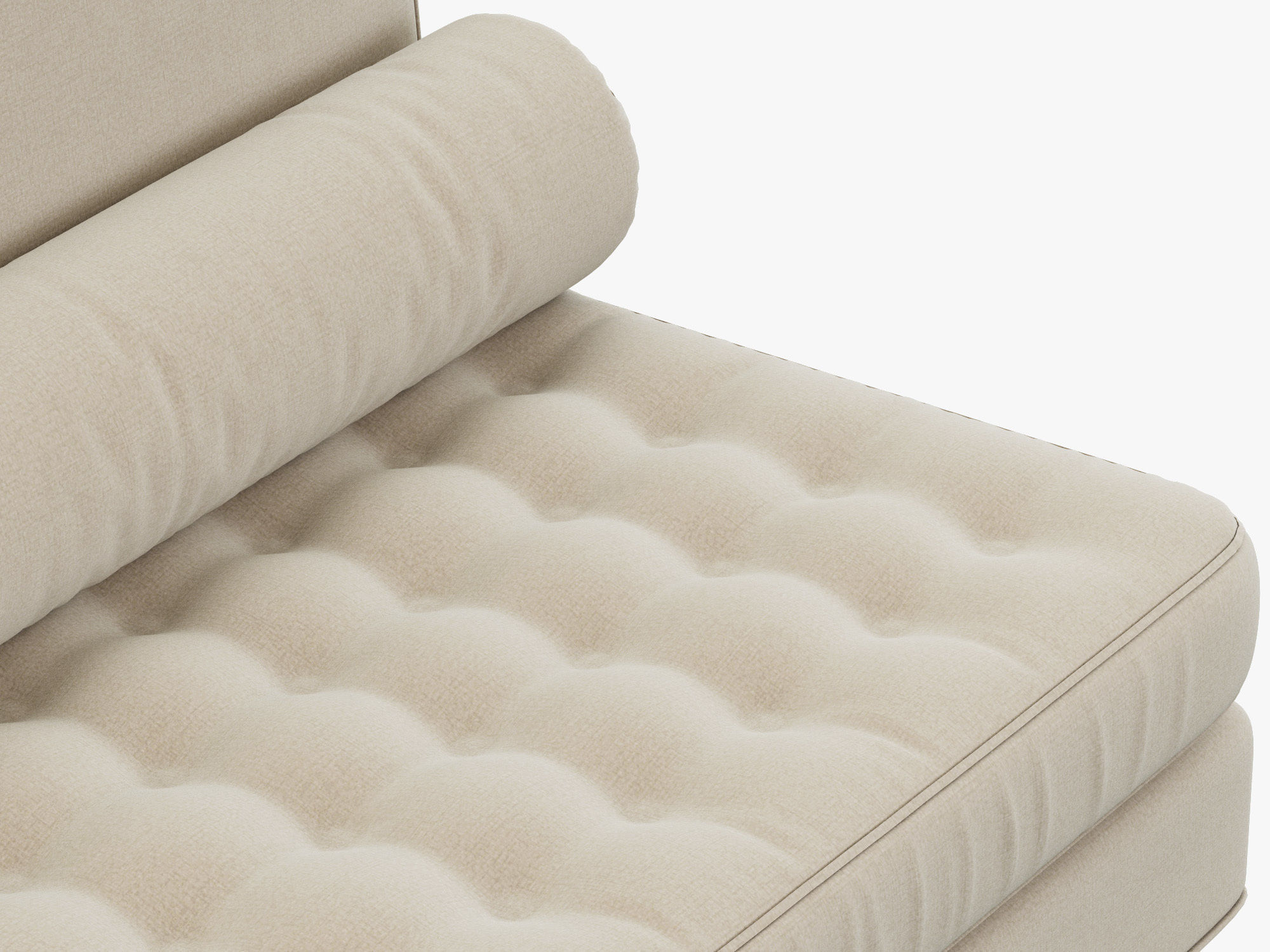 RH Teen Rylin Tufted Velvet Armless Loveseat 3D model_3