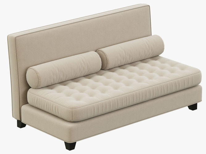 RH Teen Rylin Tufted Velvet Armless Loveseat 3D model