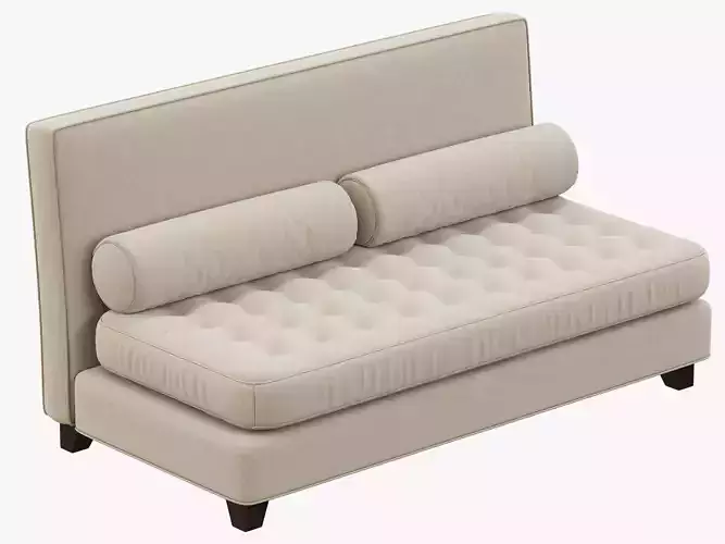 RH Teen Rylin Tufted Velvet Armless Loveseat 3D model