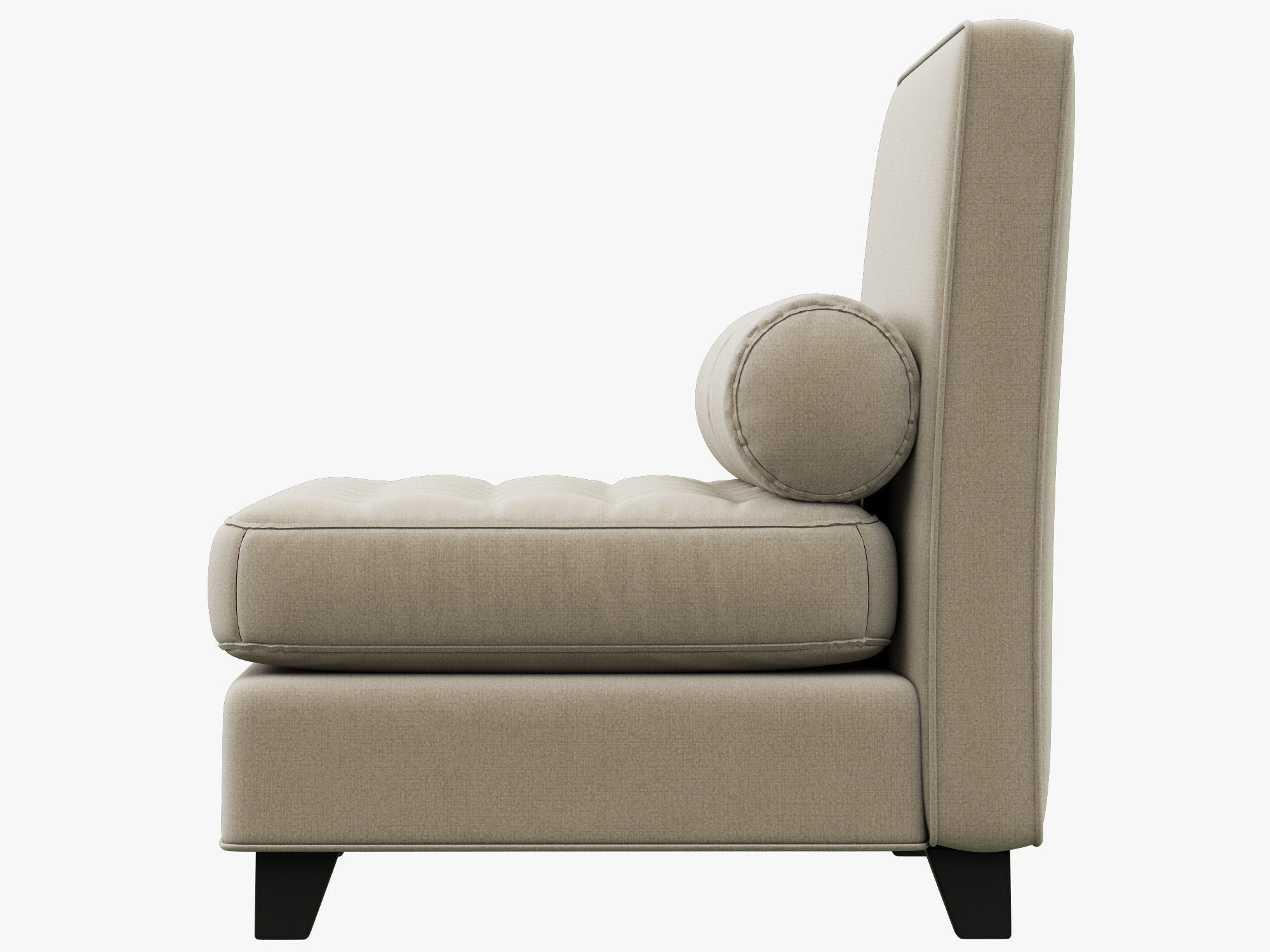 RH Teen Rylin Tufted Velvet Armless Loveseat 3D model_2