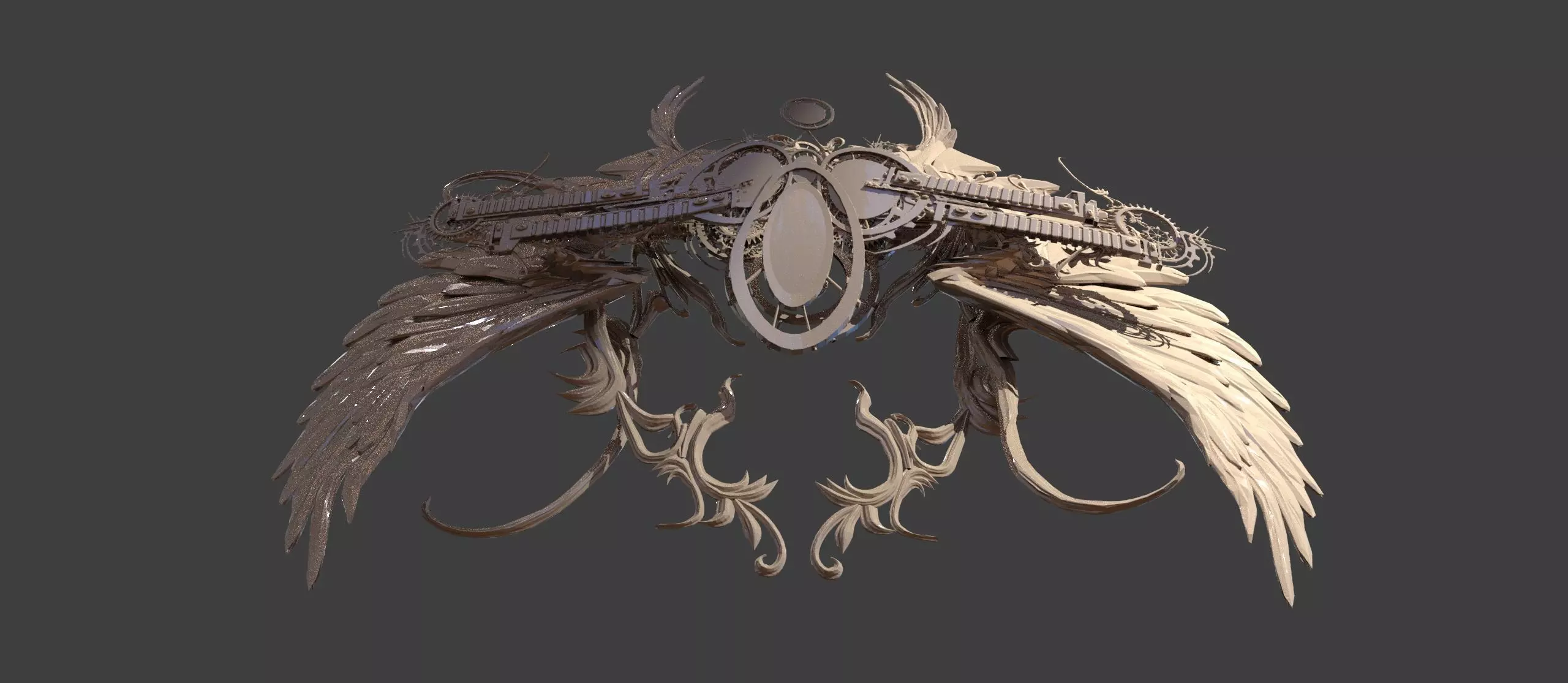 Sir Lamorak knight statue wings 2  3D model_0