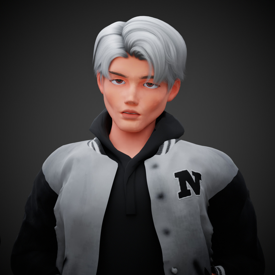 Stylized Cartoon Boy Max character rigged Low-poly 3D model_20