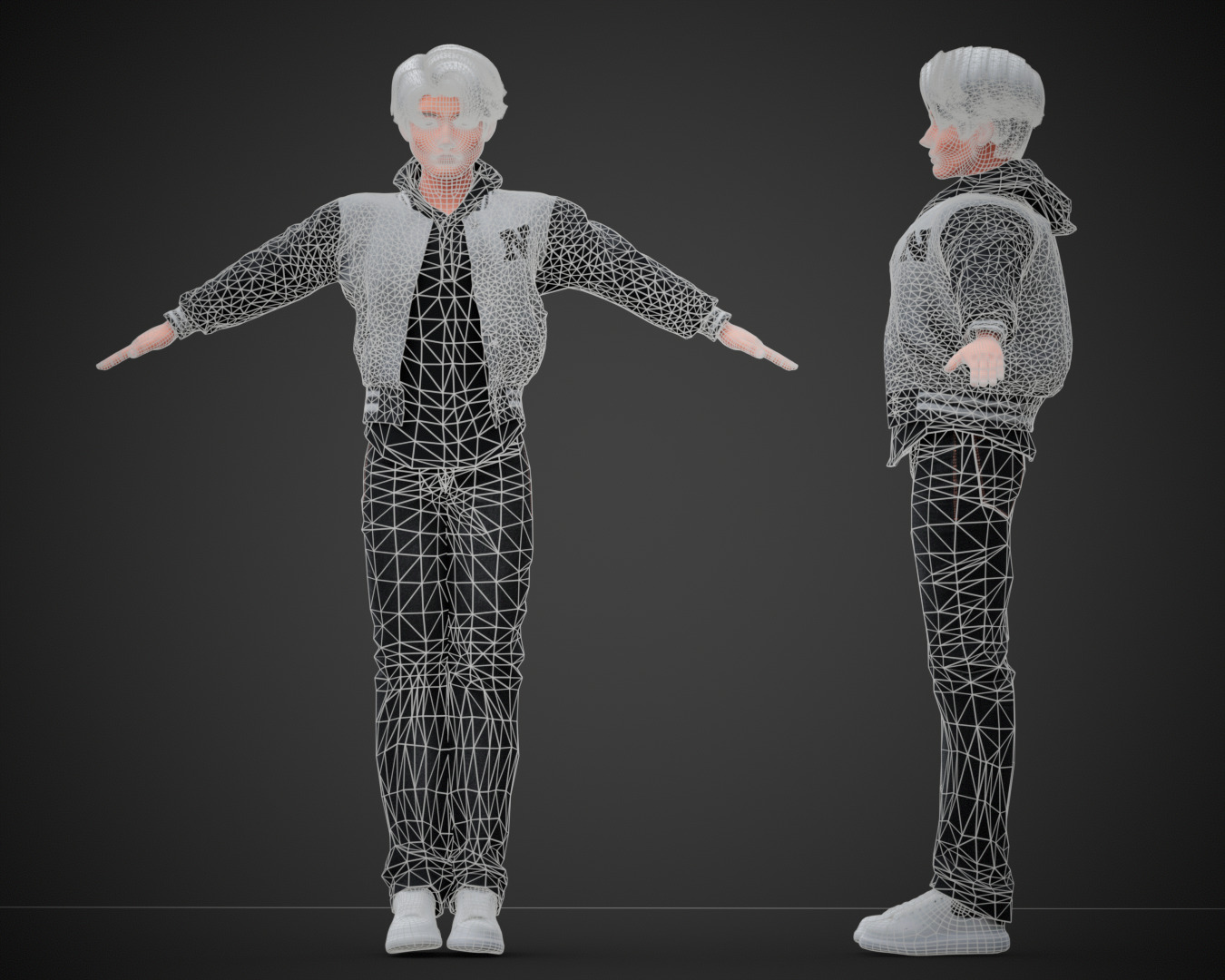 Stylized Cartoon Boy Max character rigged Low-poly 3D model_11