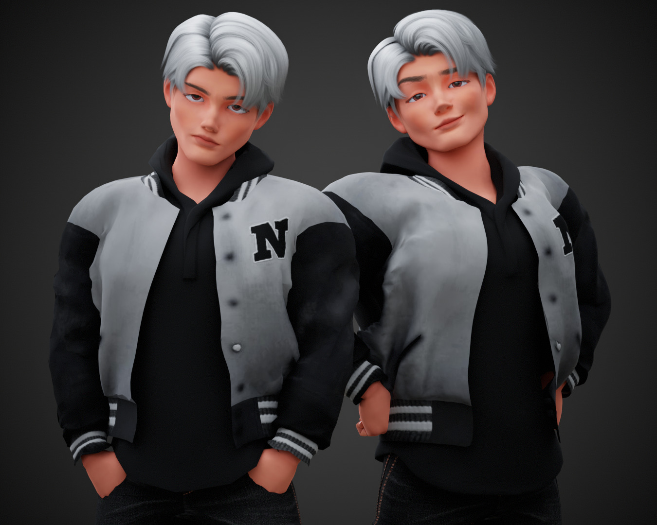 Stylized Cartoon Boy Max character rigged Low-poly 3D model_3