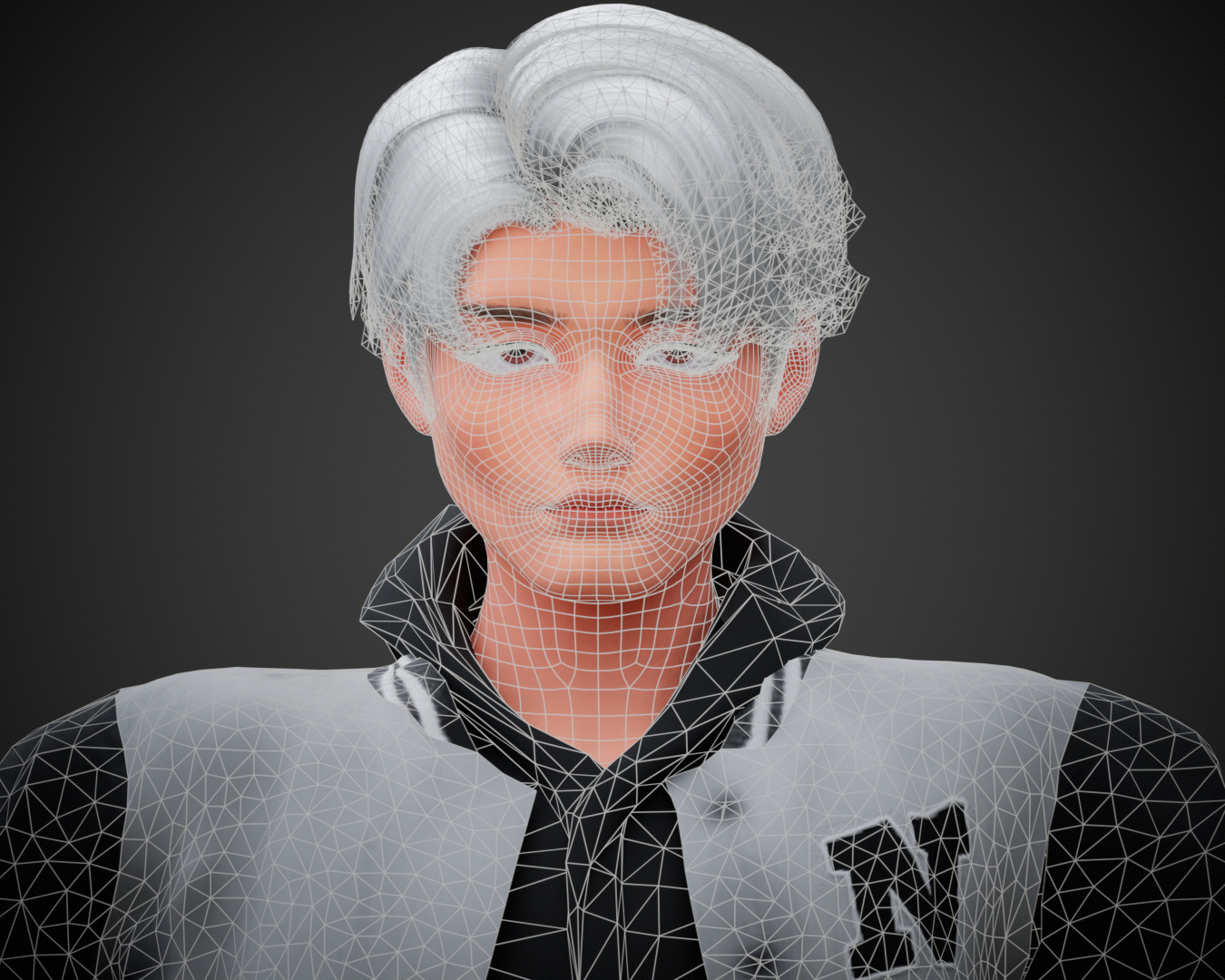Stylized Cartoon Boy Max character rigged Low-poly 3D model_5