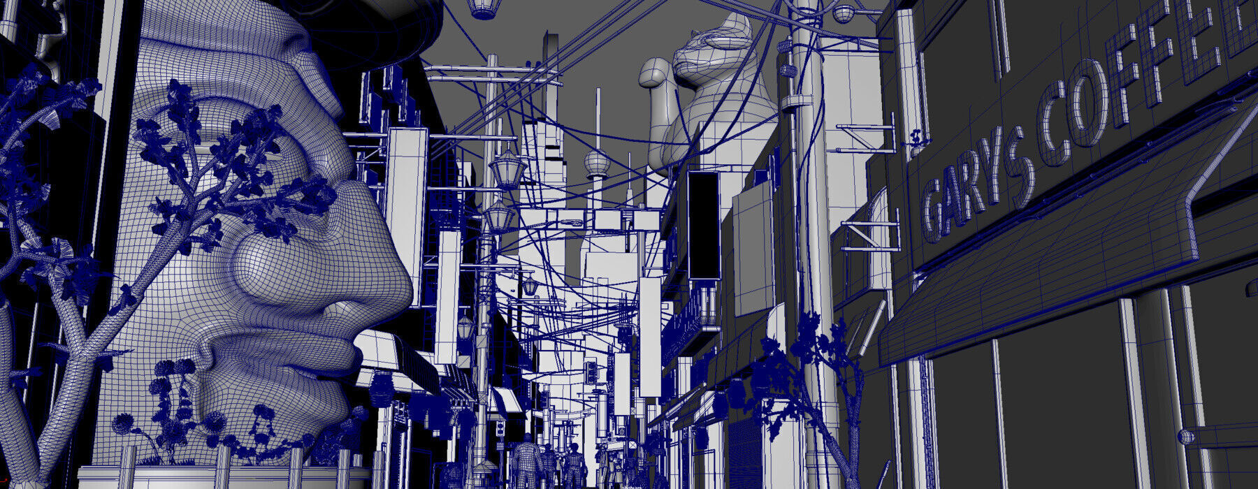 Tokyo Street Building Assets kidbash set Low-poly 3D model_14