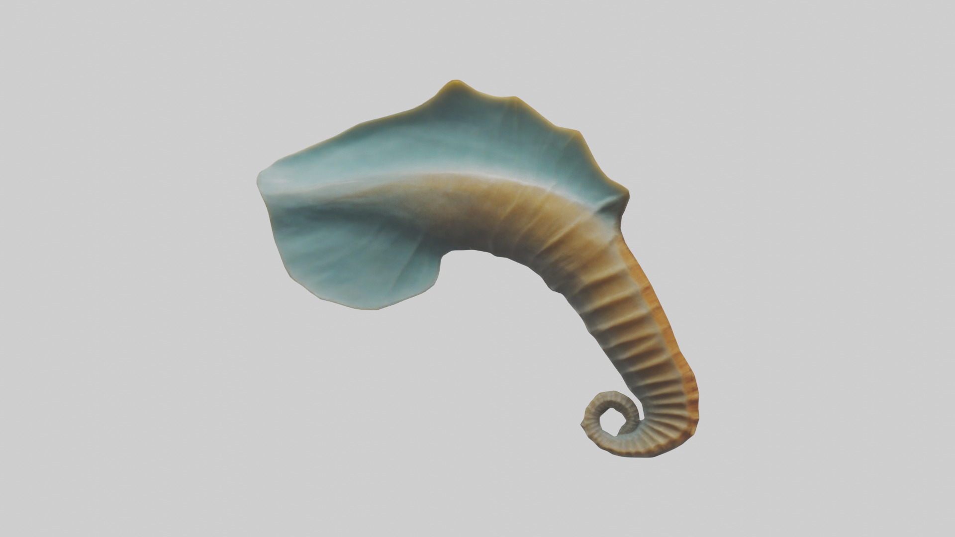 Seahorse Fin Model Low-poly 3D model_1