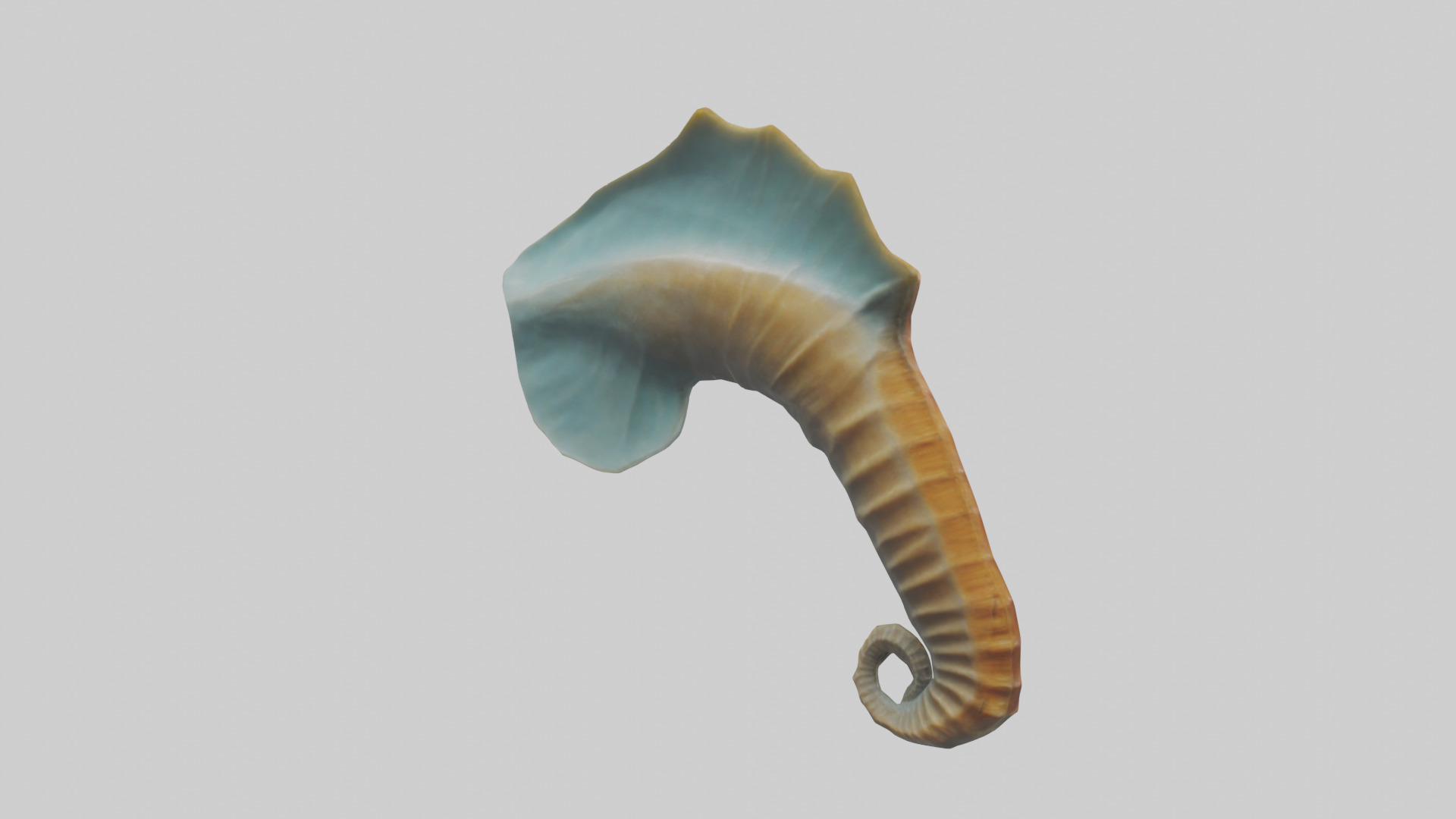 Seahorse Fin Model Low-poly 3D model_3