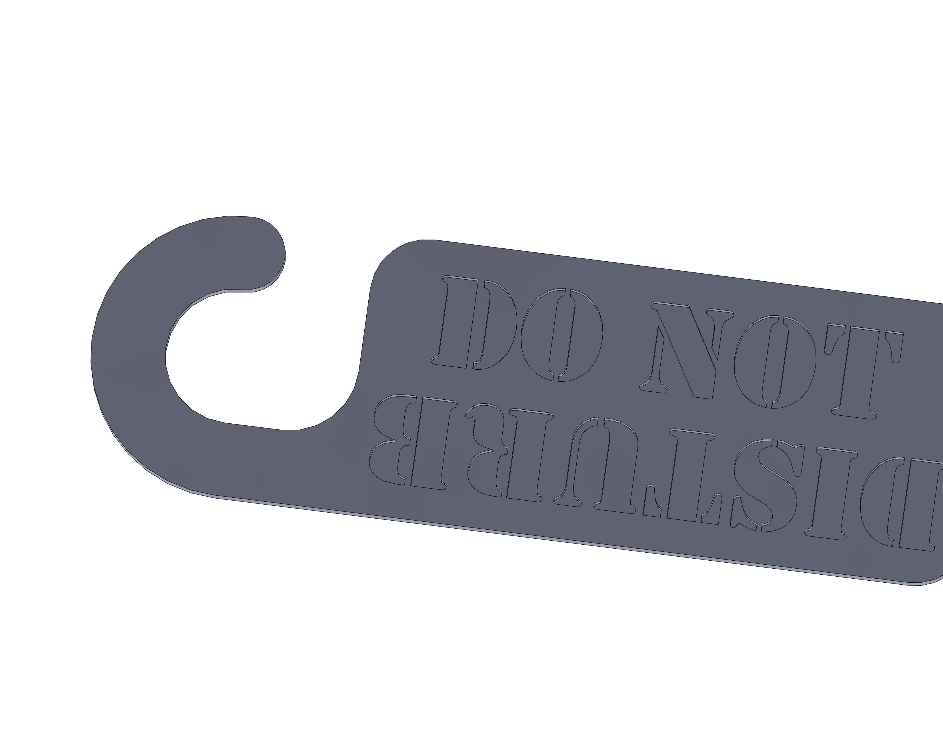 Do Not Disturb Door Hanger 3D model 3D printable | CGTrader