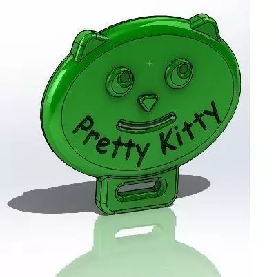 Pretty Kitty Key Fob 3D print model