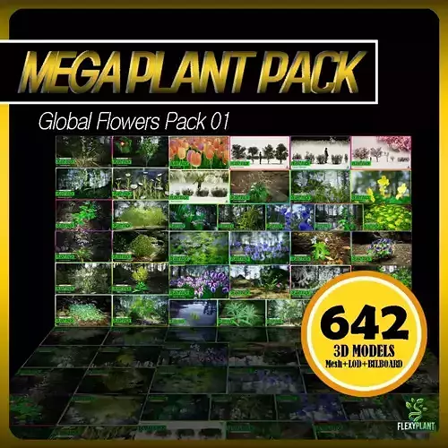 MEGA PLANT PACK - 38 Global Flowers Pack 01