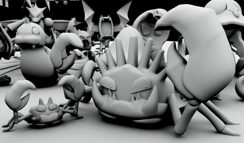 All pokemon Model first Gen obj stl fbx Low-poly 3D model_3