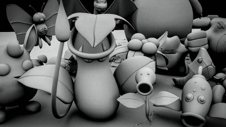 All pokemon Model first Gen obj stl fbx Low-poly 3D model_5