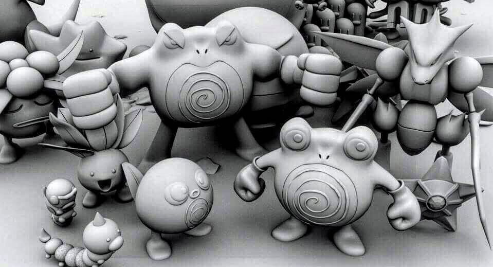 All pokemon Model first Gen obj stl fbx Low-poly 3D model_8