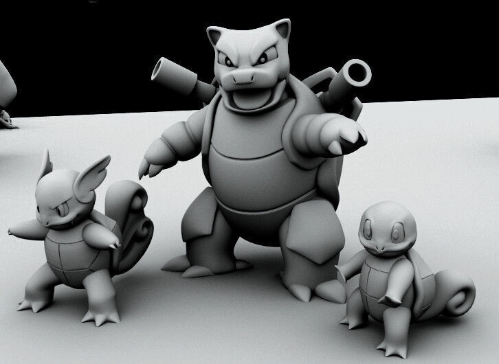 All pokemon Model first Gen obj stl fbx Low-poly 3D model_7