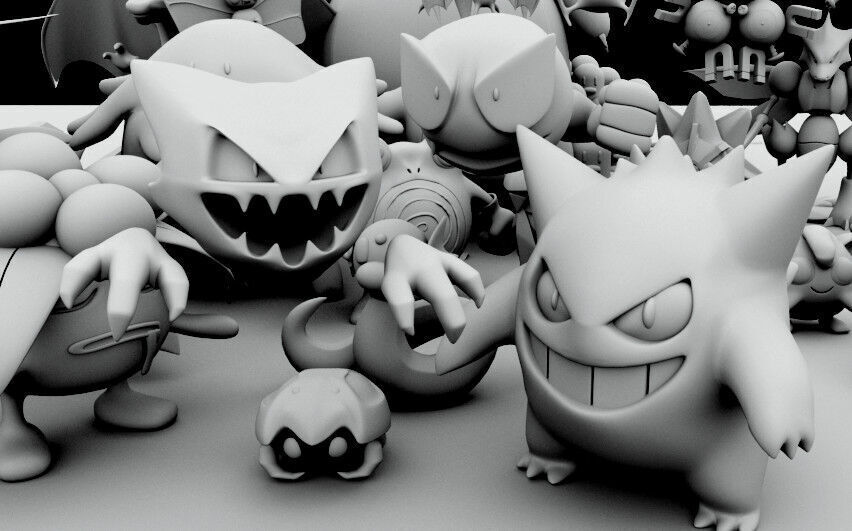 All pokemon Model first Gen obj stl fbx Low-poly 3D model_10