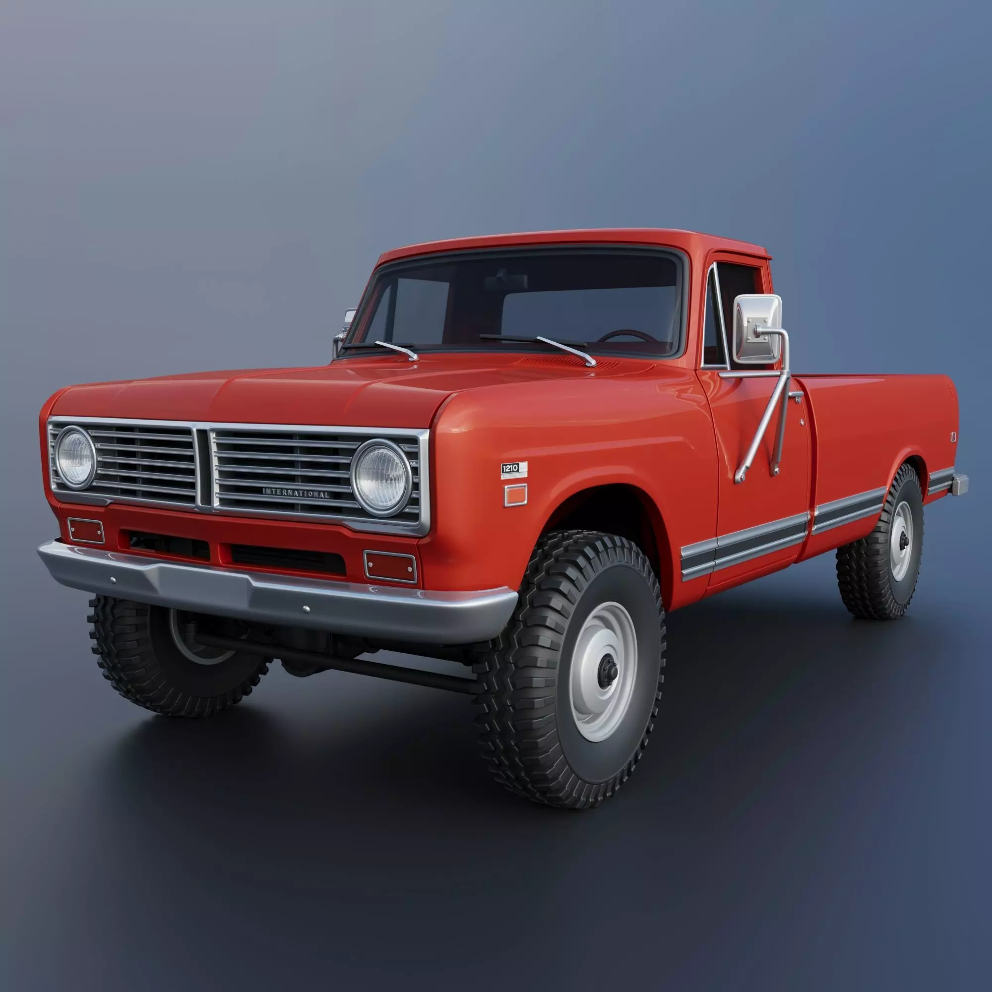 International Pickup Long Bed 1972 3D print model_0