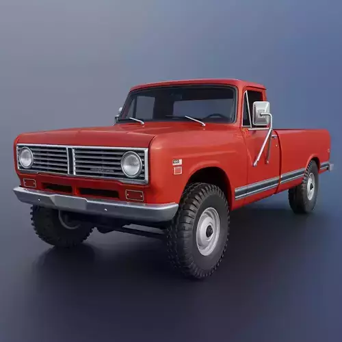 International Pickup Long Bed 1972 3D print model International Pickup Long Bed 1972 3D print model