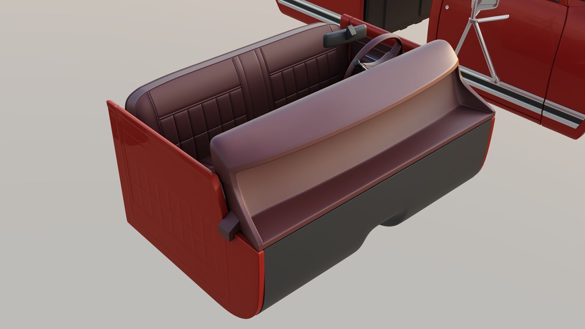 International Pickup Long Bed 1972 3D print model_23