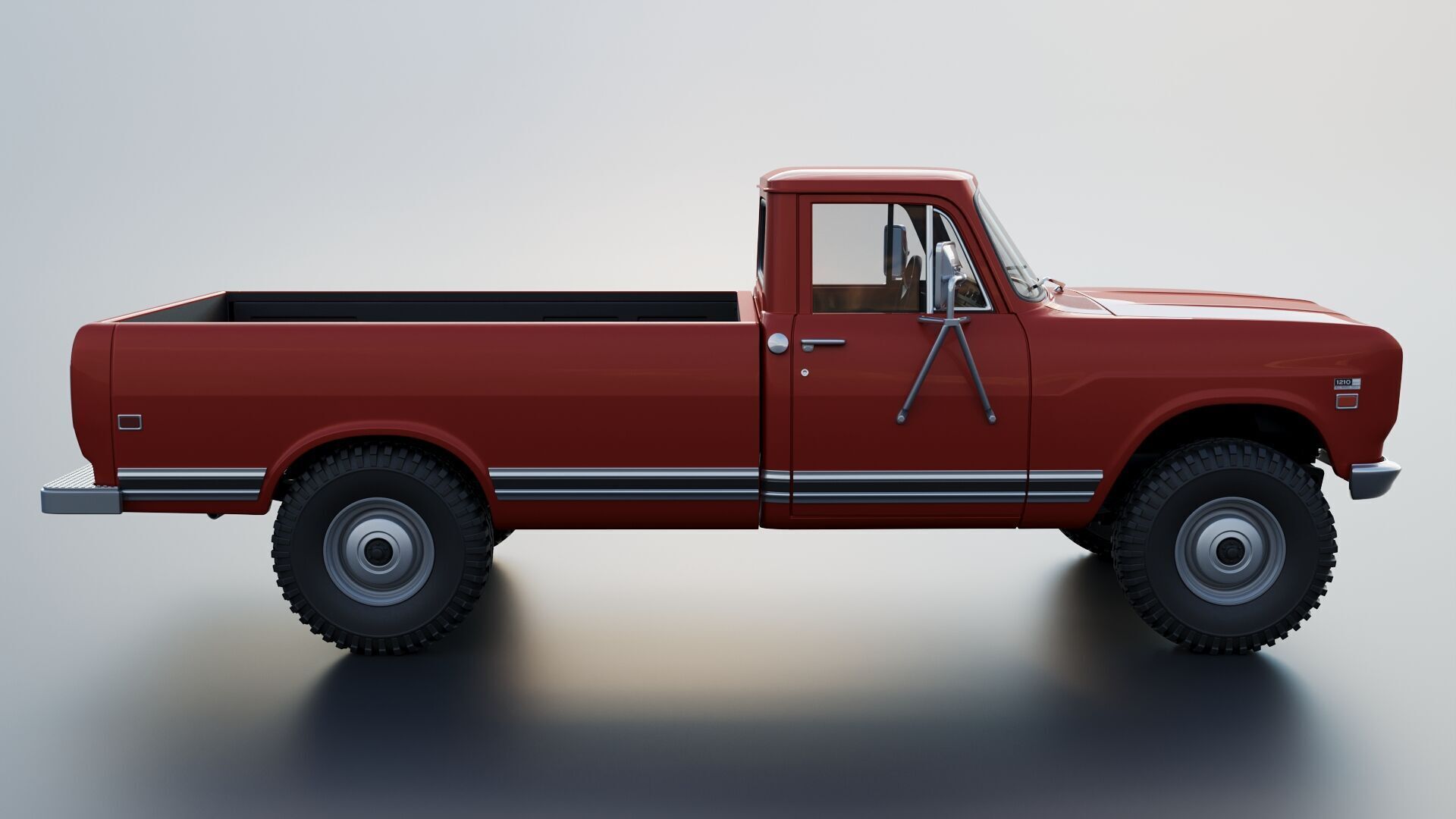 International Pickup Long Bed 1972 3D print model_8