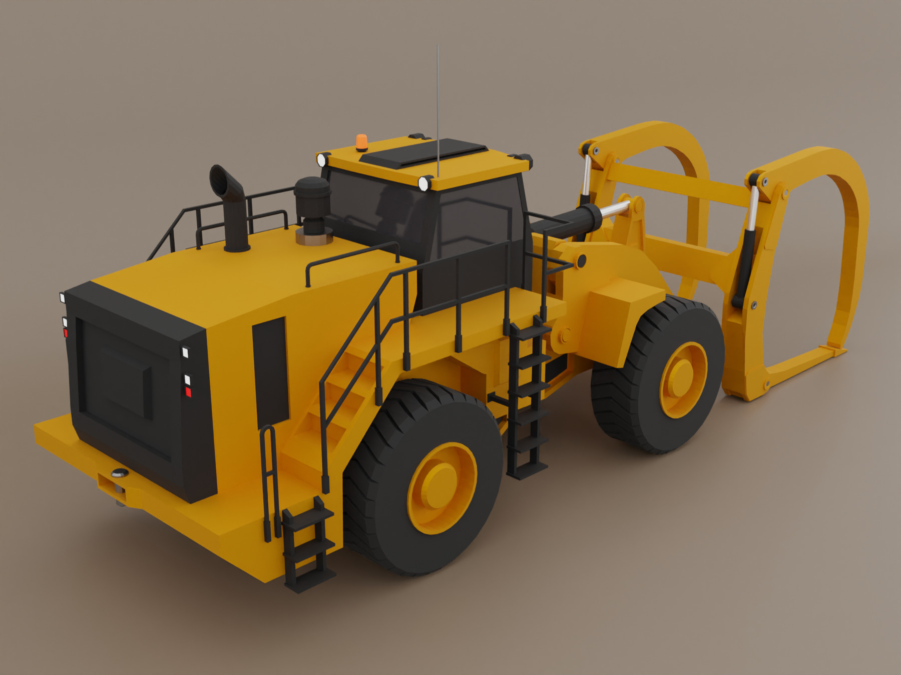 Millyard Arrangement Loader - Heavy Vehicle Low-poly 3D model_1
