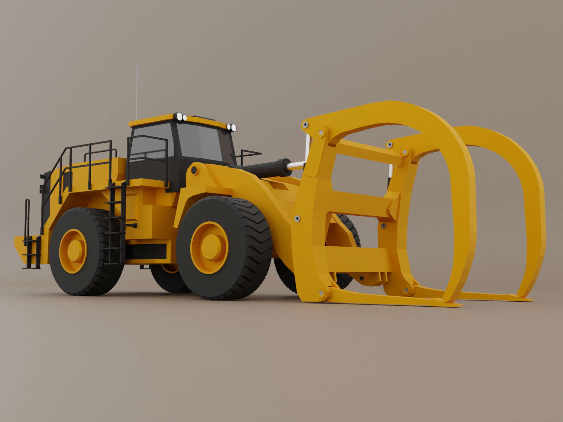 Millyard Arrangement Loader - Heavy Vehicle Low-poly 3D model_2